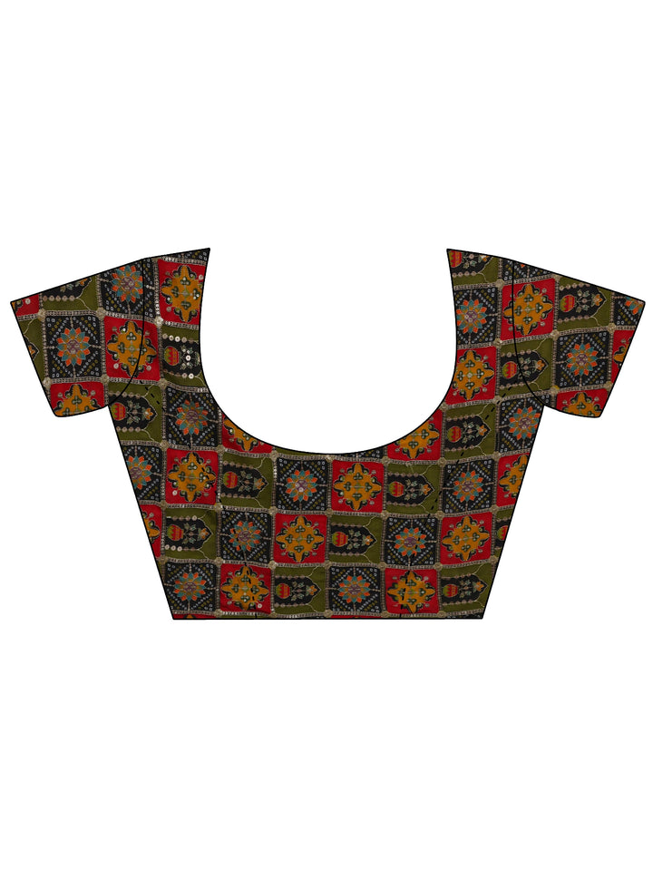 Black Solid Chiffon Saree With Unstitched Blouse Piece