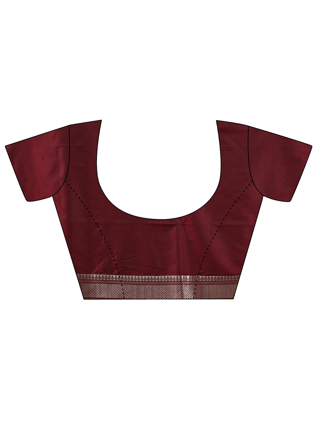 Maroon Kanjeevaram Silk Blend Saree
