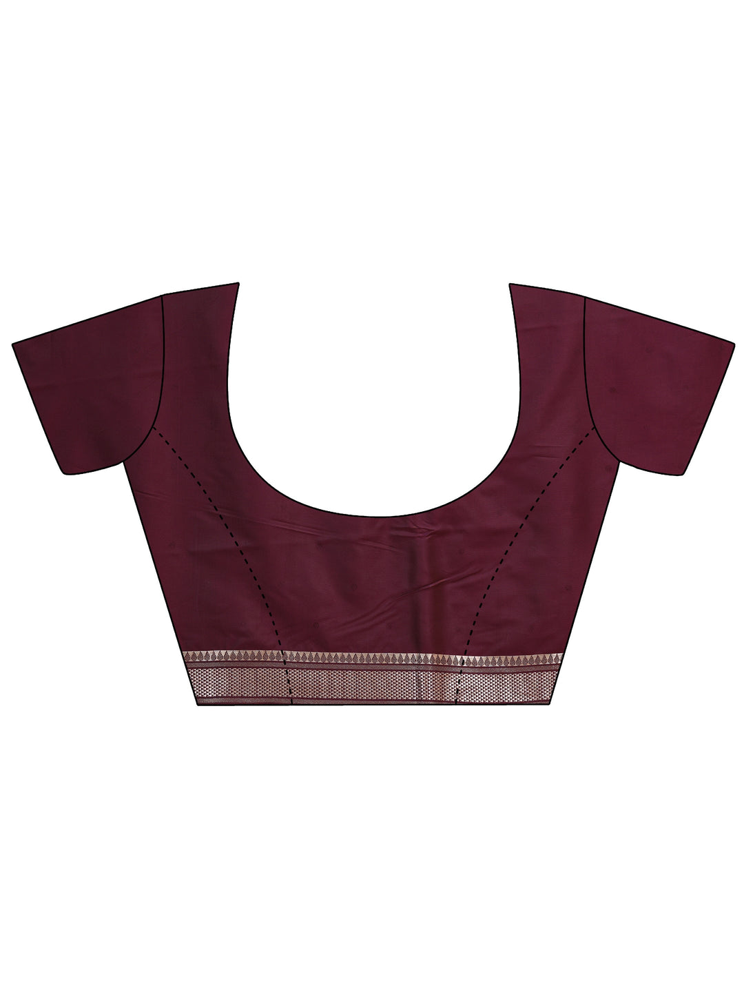 Burgundy Kanjeevaram Silk Blend Saree