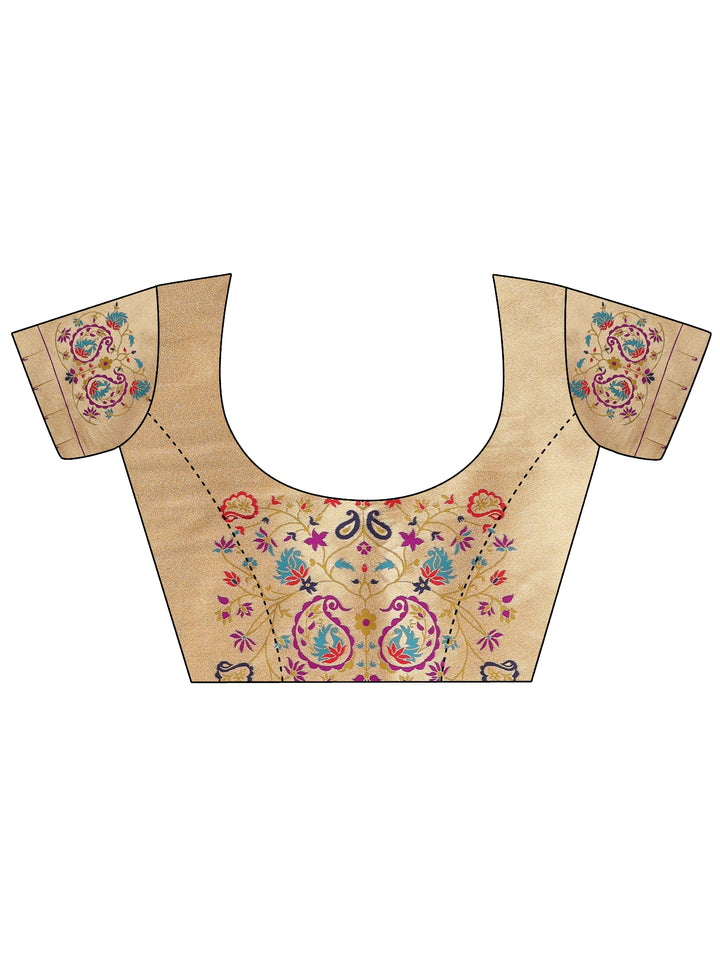 Mustard Ethnic Motif Self Design Silk Blend Saree