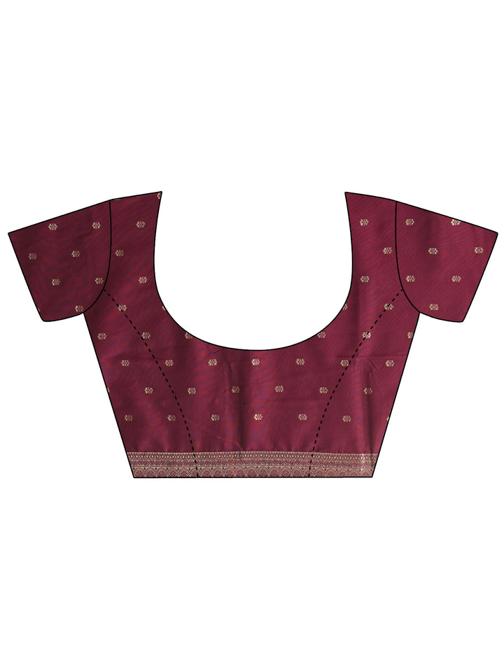 Libas Rust Kanjeevaram Silk Blend Saree