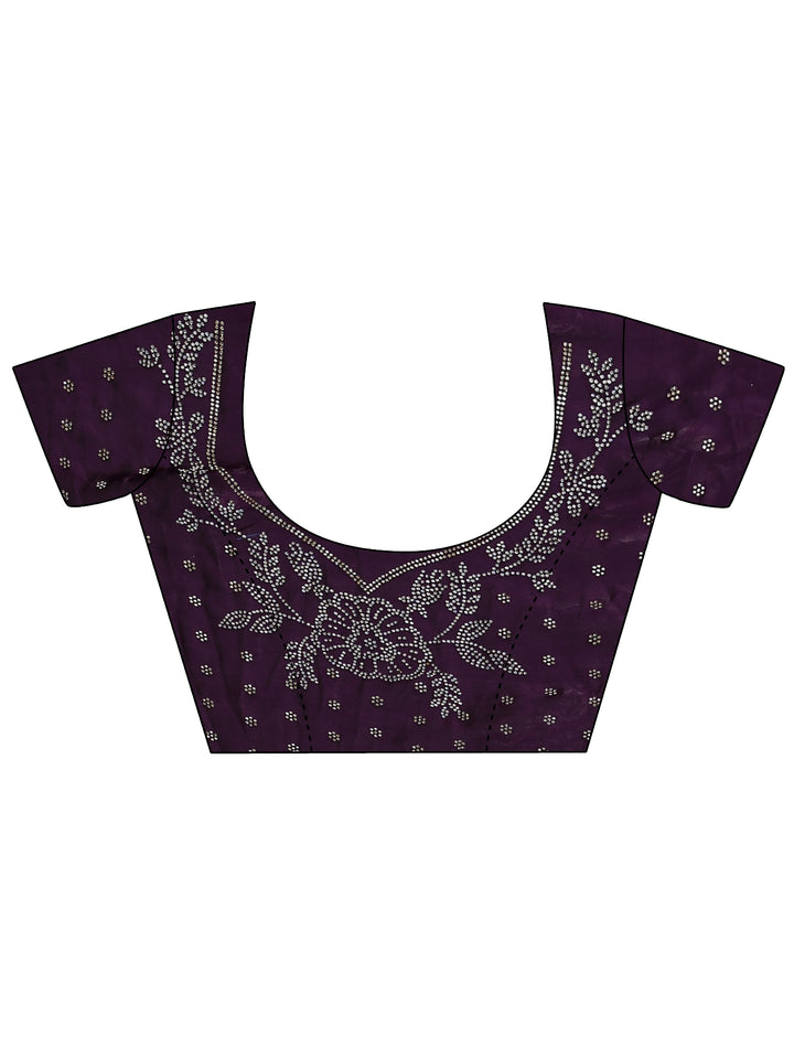 Purple Solid Tissue Saree
