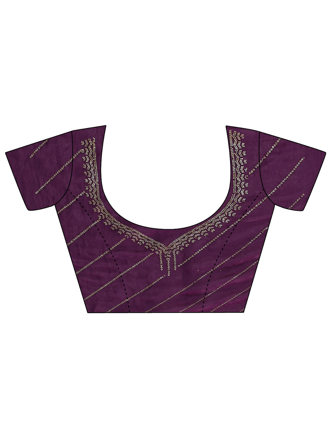 Purple Embellished Tissue Saree