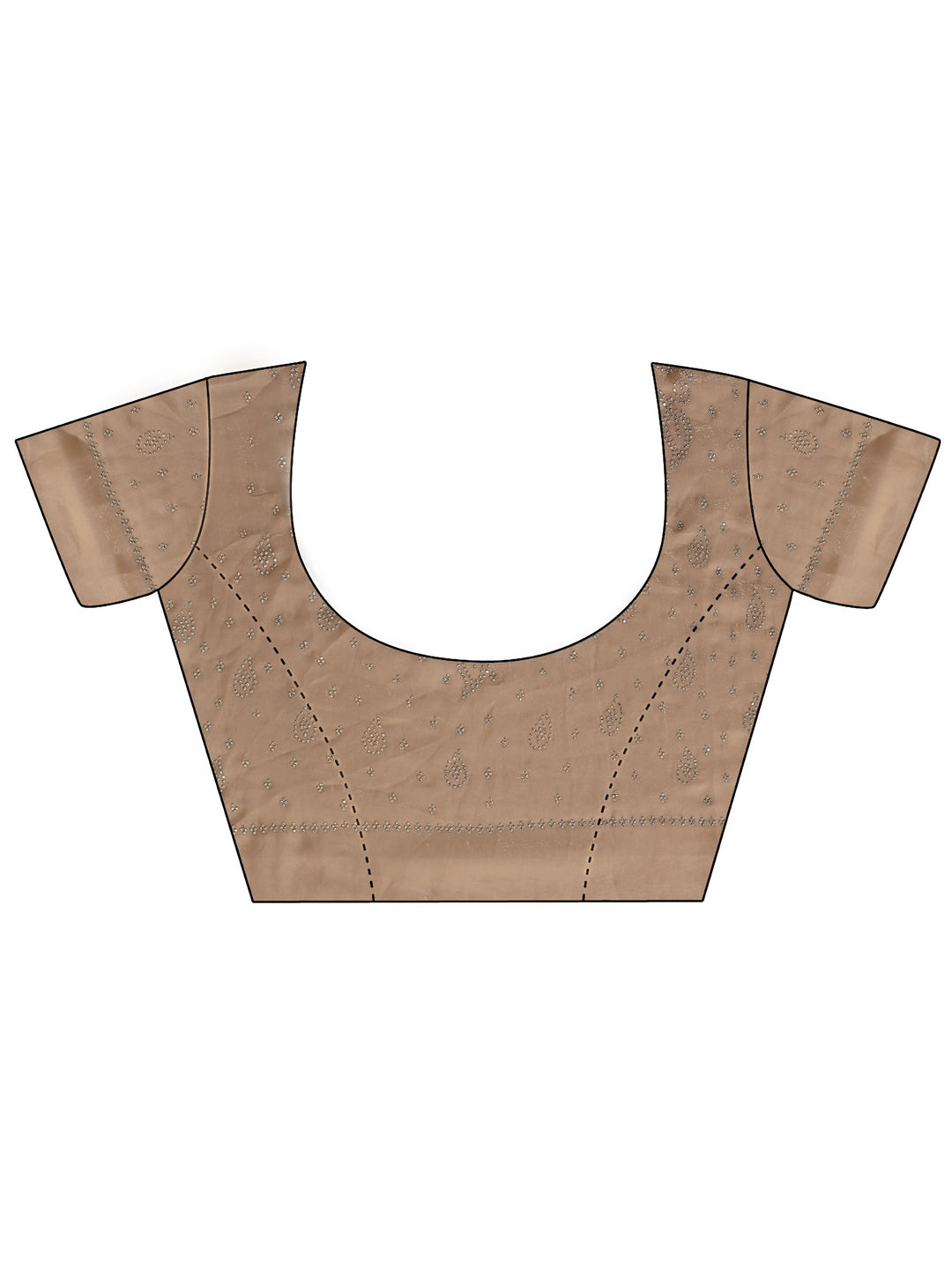 Beige Embellished Tissue Saree