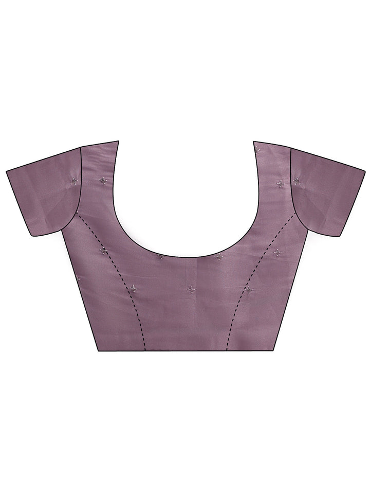 Lavender Embellished Tissue Saree