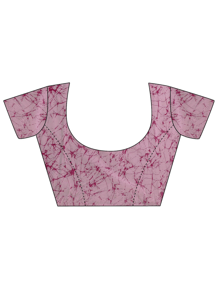 Pink Floral Printed Cotton saree