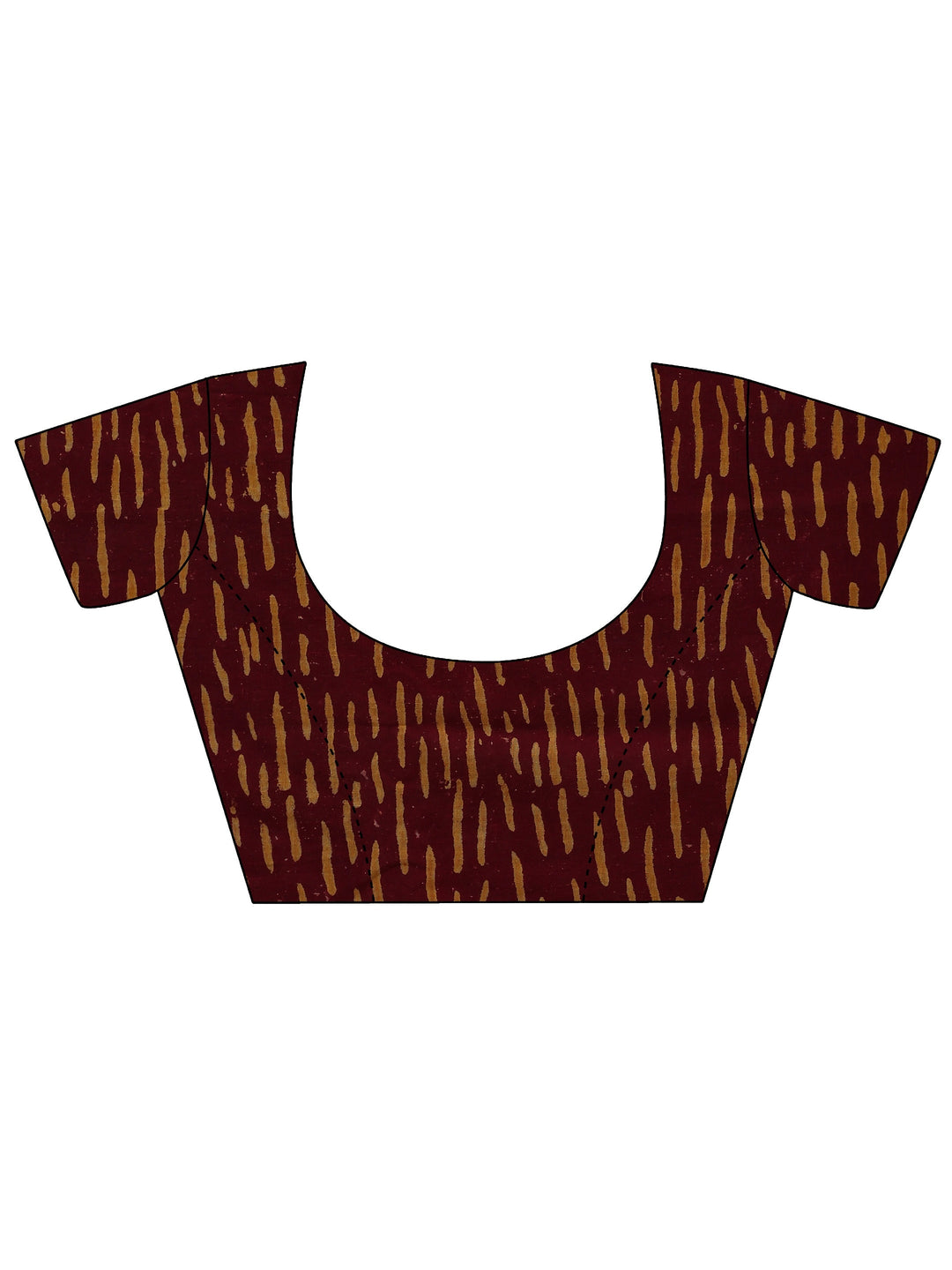 Maroon Ethnic Printed Cotton Saree