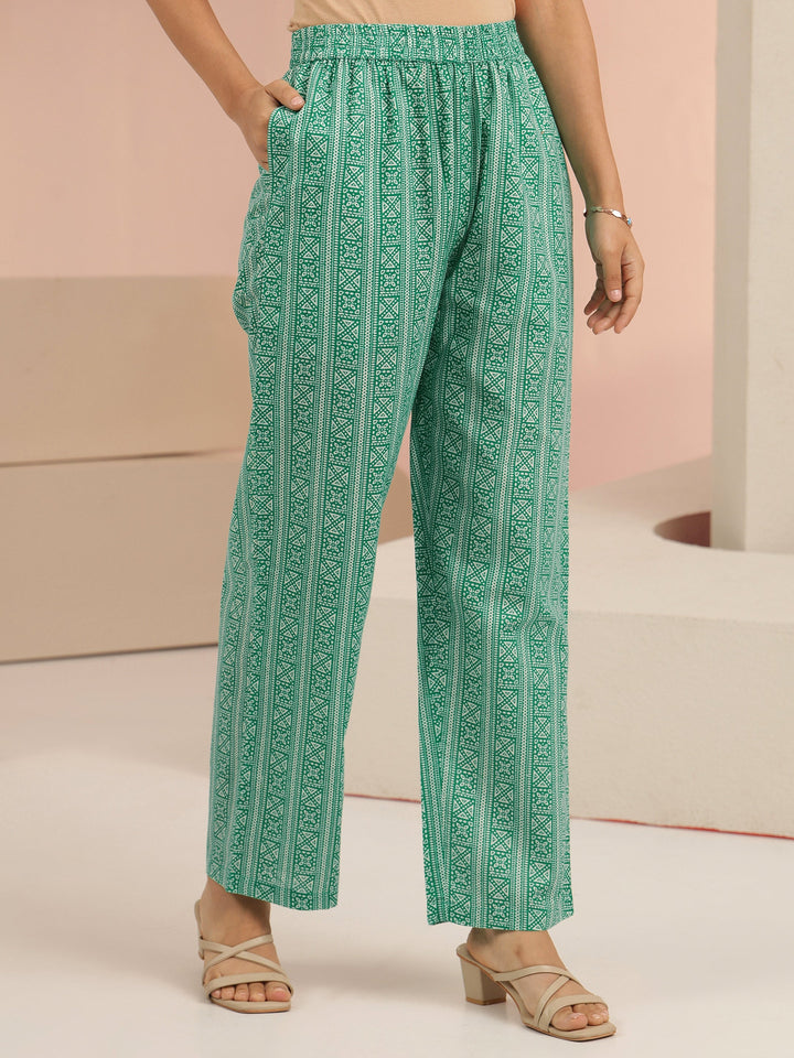 Libas Off White Floral Printed Cotton Straight Suit Set