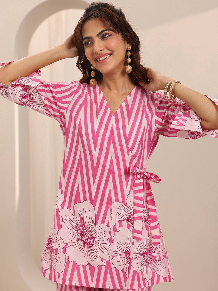 Pink Printed Cotton Co-Ord Sets