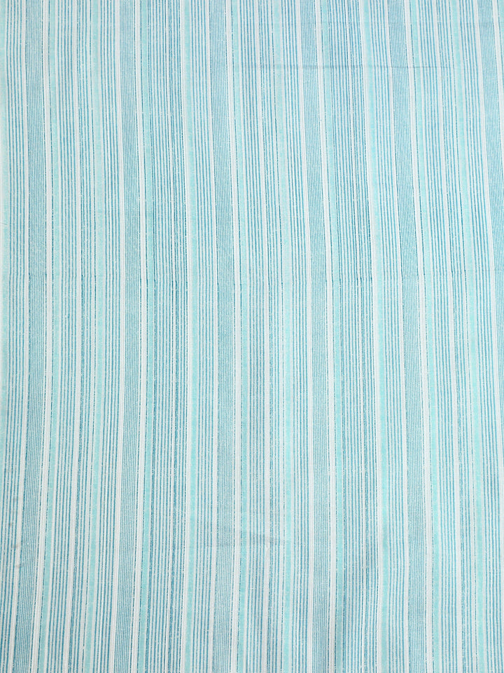 White Floral Printed Cotton Dress Material With Dupatta