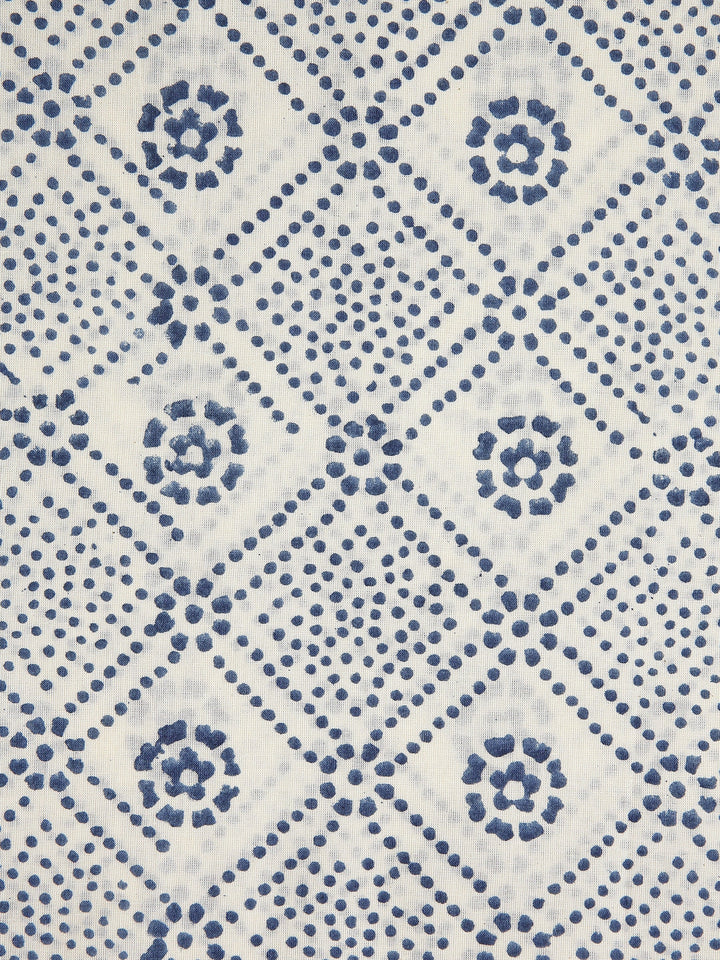 Blue Floral Printed Dress Material With Dupatta