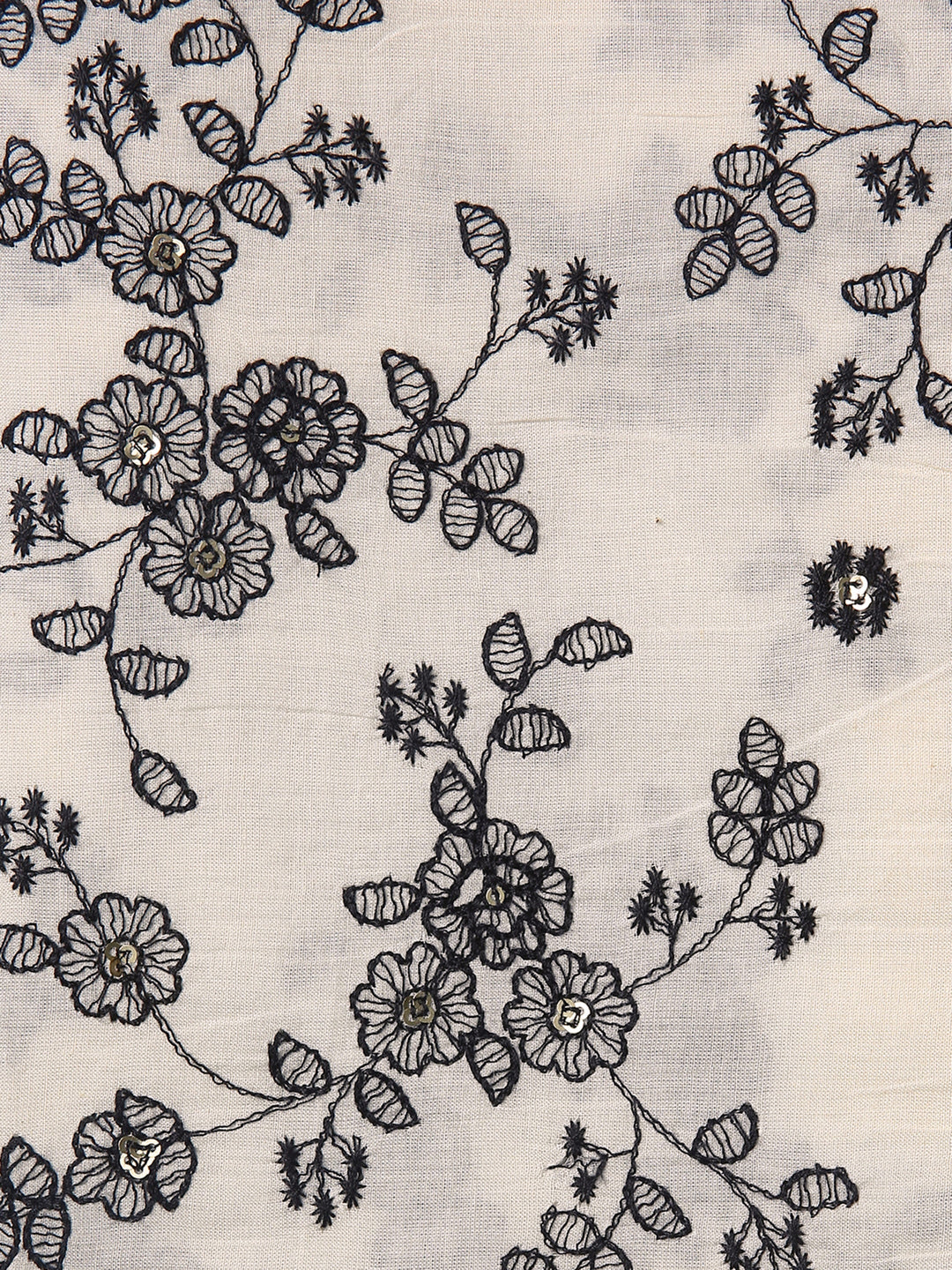 Off White Floral Printed Dress Material With Dupatta