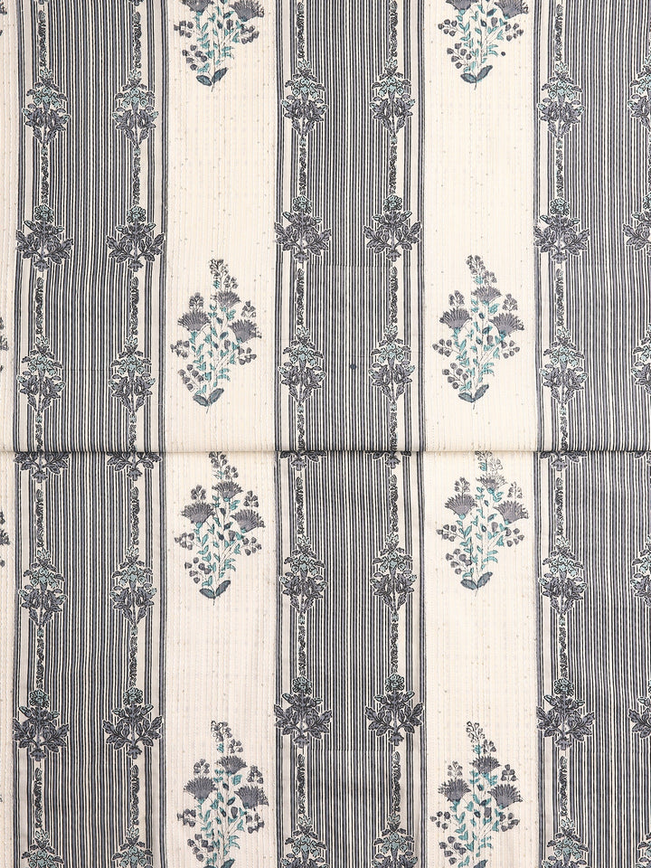 Off White Floral Printed Dress Material With Dupatta