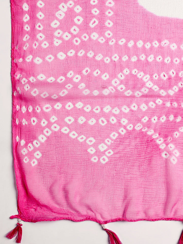 White Floral Printed Cotton Dress Material With Dupatta