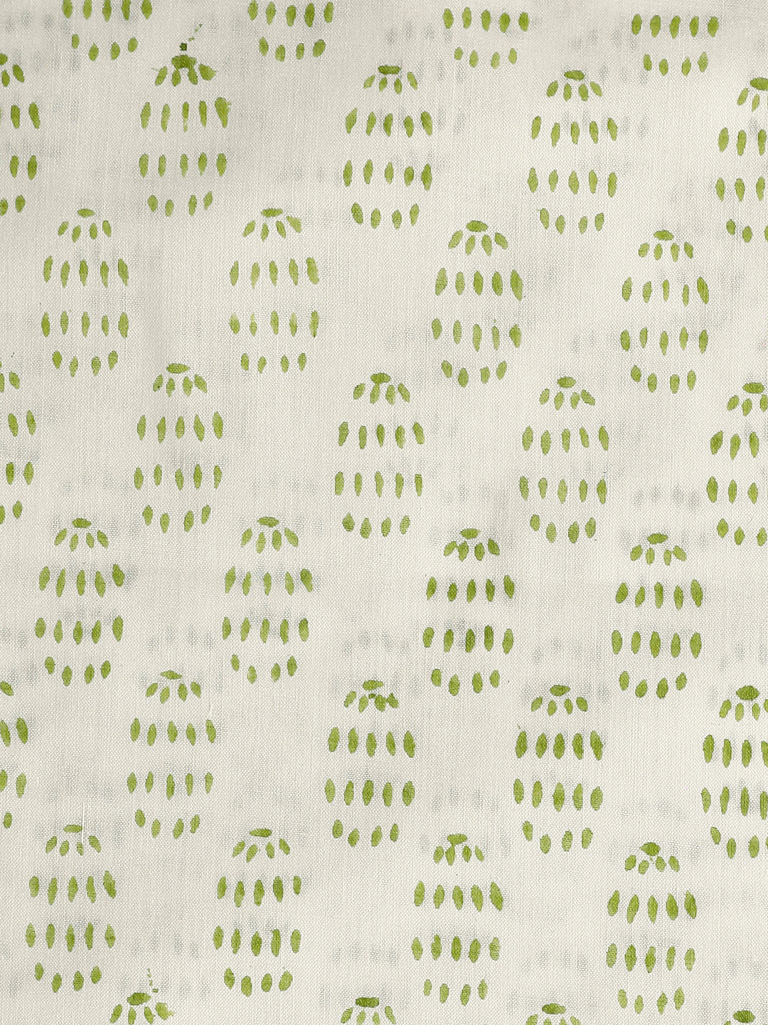 White Floral Printed Cotton Dress Material With Dupatta