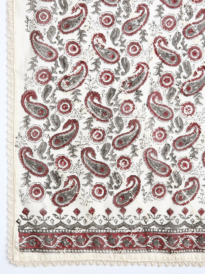 Black Ethnic Motifs Printed Dress Material With Dupatta