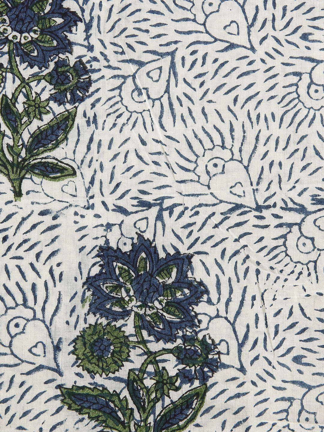 Blue Floral Printed Dress Material With Dupatta