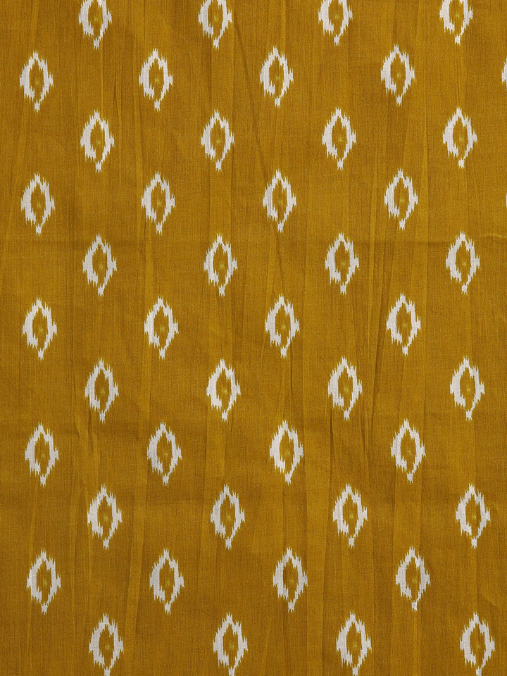 Yellow Ethnic Motif Printed Dress Material With Dupatta