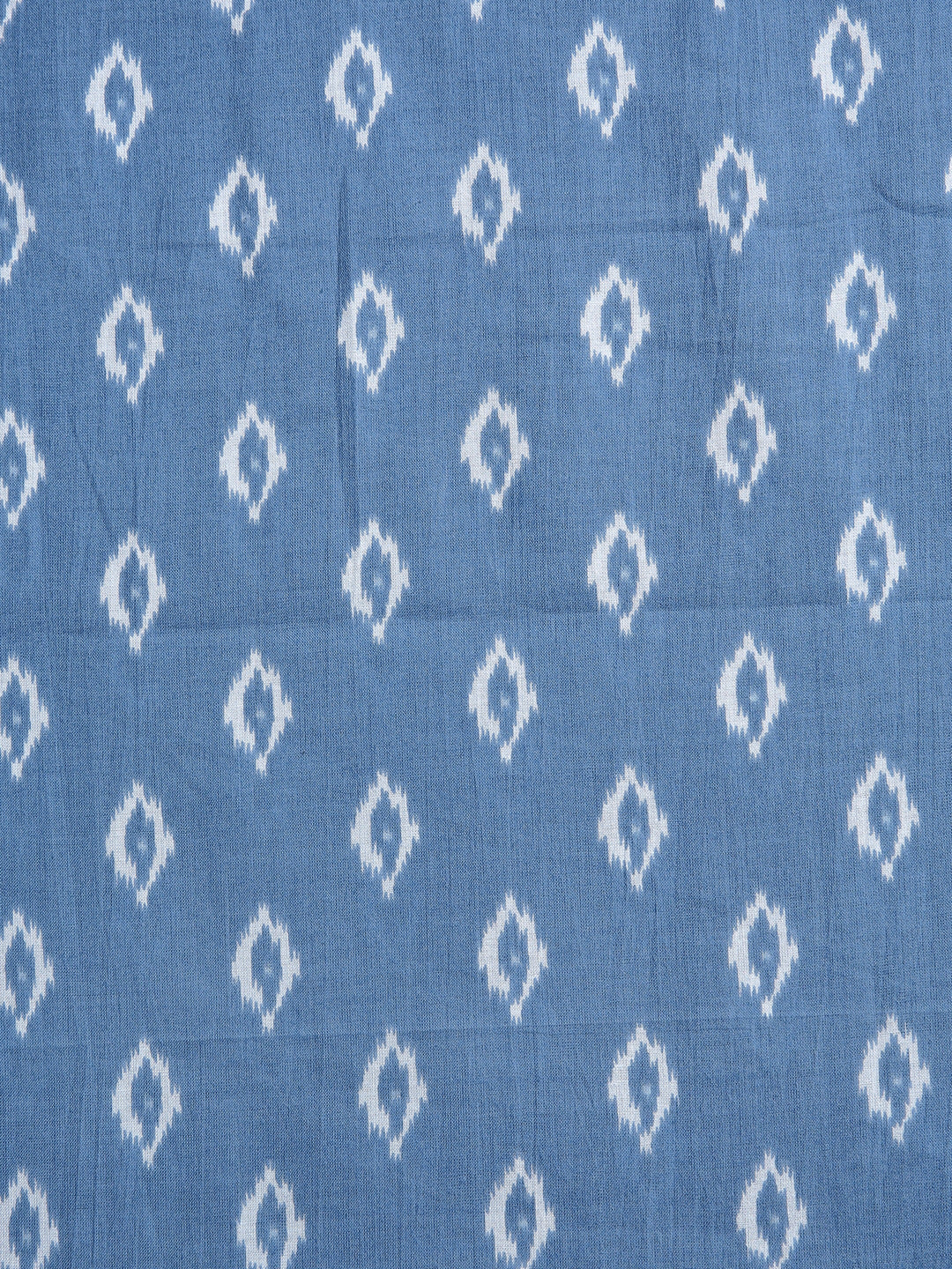 Blue Ethnic Motif Printed Dress Material With Dupatta