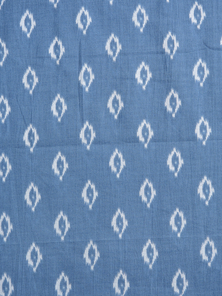 Blue Ethnic Motif Printed Dress Material With Dupatta