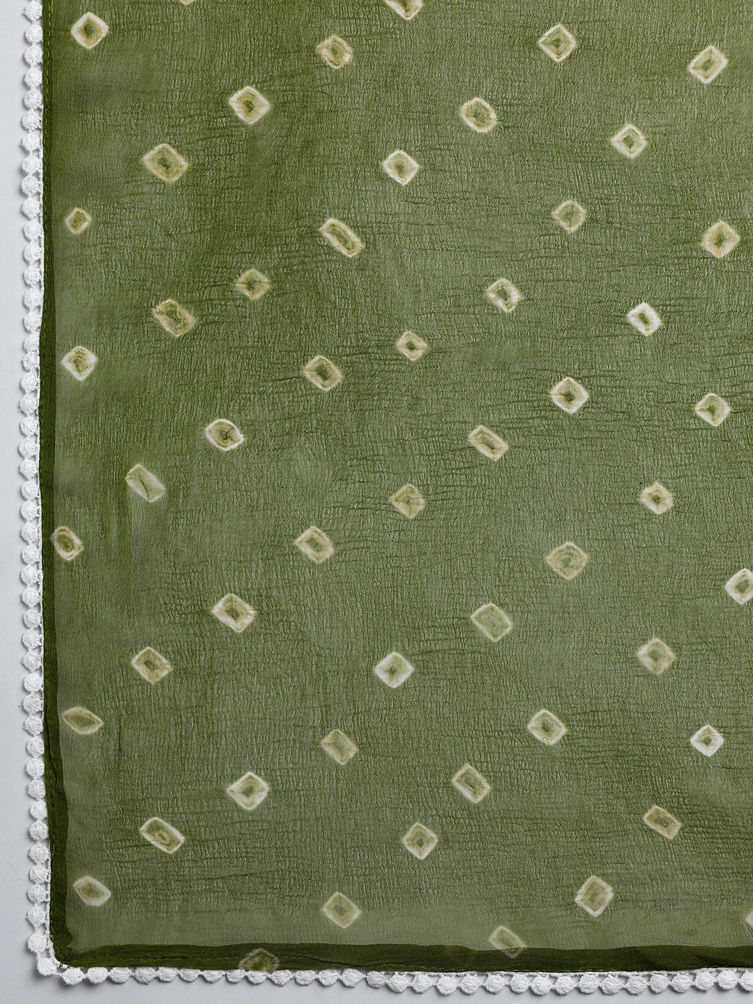 Green Floral Printed Cotton Dress Material With Dupatta