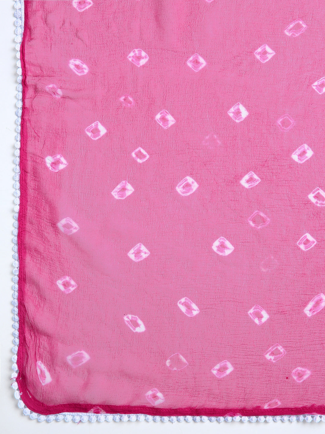 Pink Floral Printed Dress Material With Dupatta