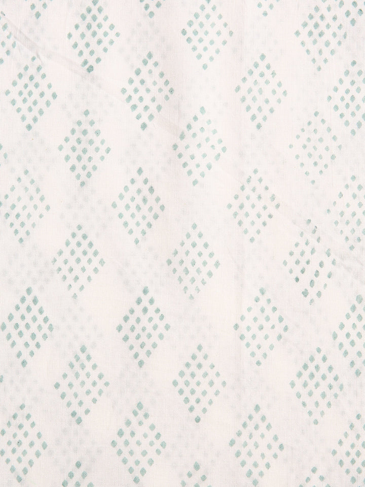 Off White Floral Printed Dress Material With Dupatta