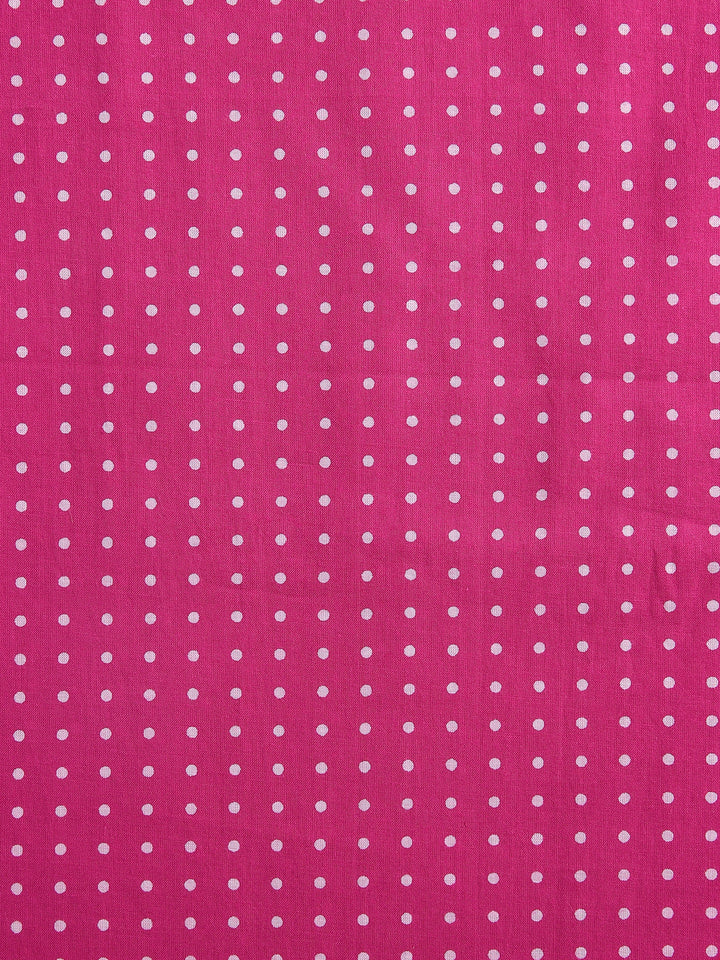 Pink Animal Printed Dress Material With Dupatta