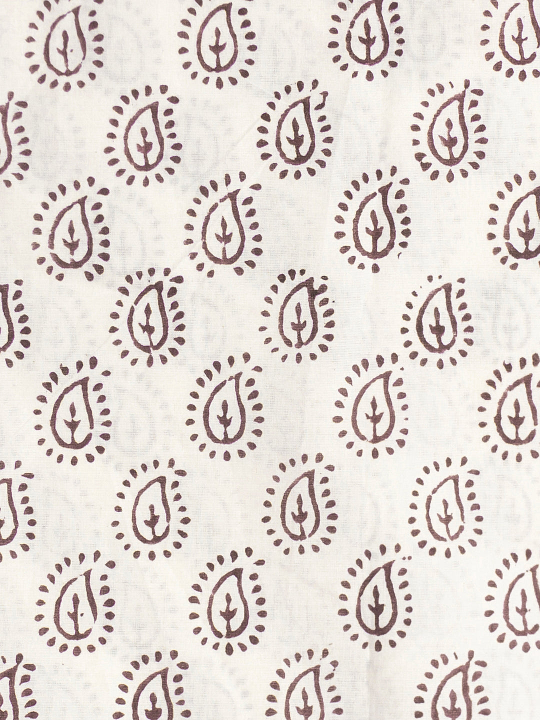 Burgundy Paisley Printed Cotton Dress Material With Dupatta