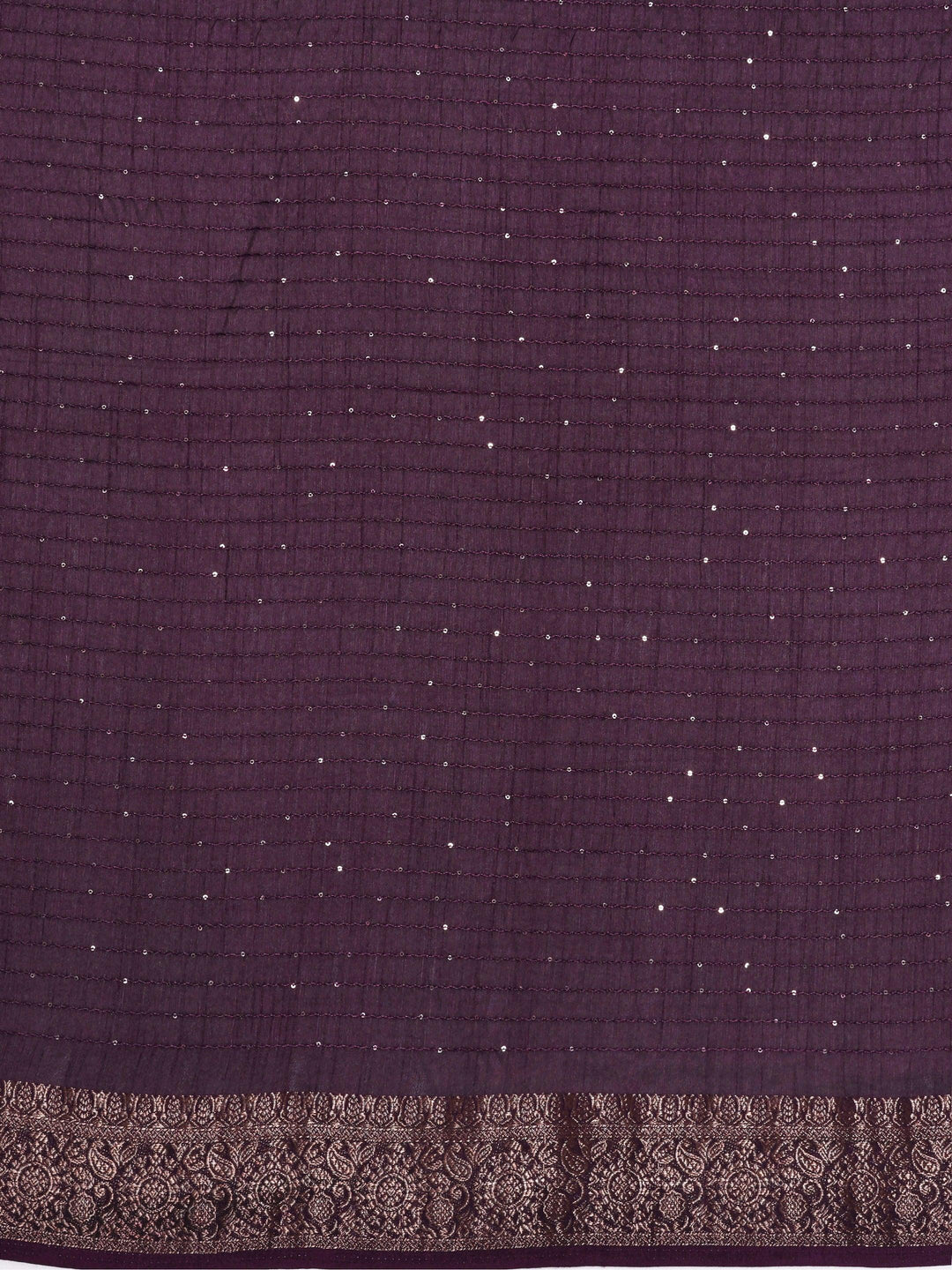 Purple Printed Silk Blend Saree With Unstitched Blouse Piece - Libas