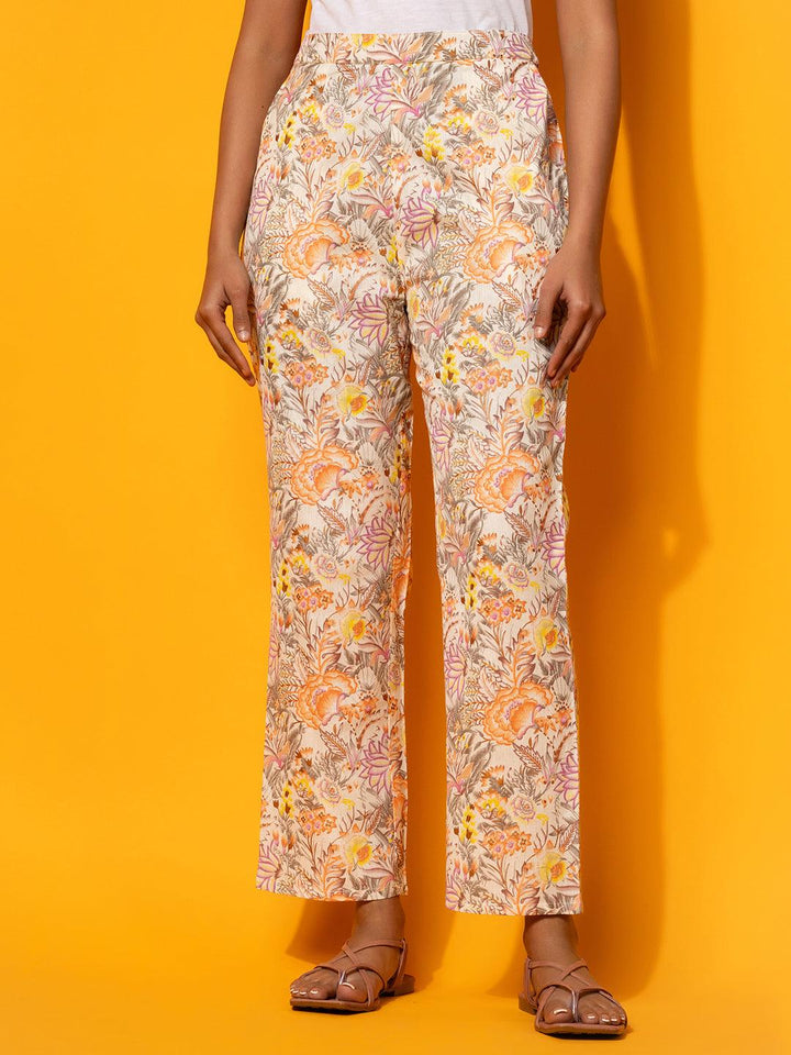 Cream Printed Cotton Co-Ords