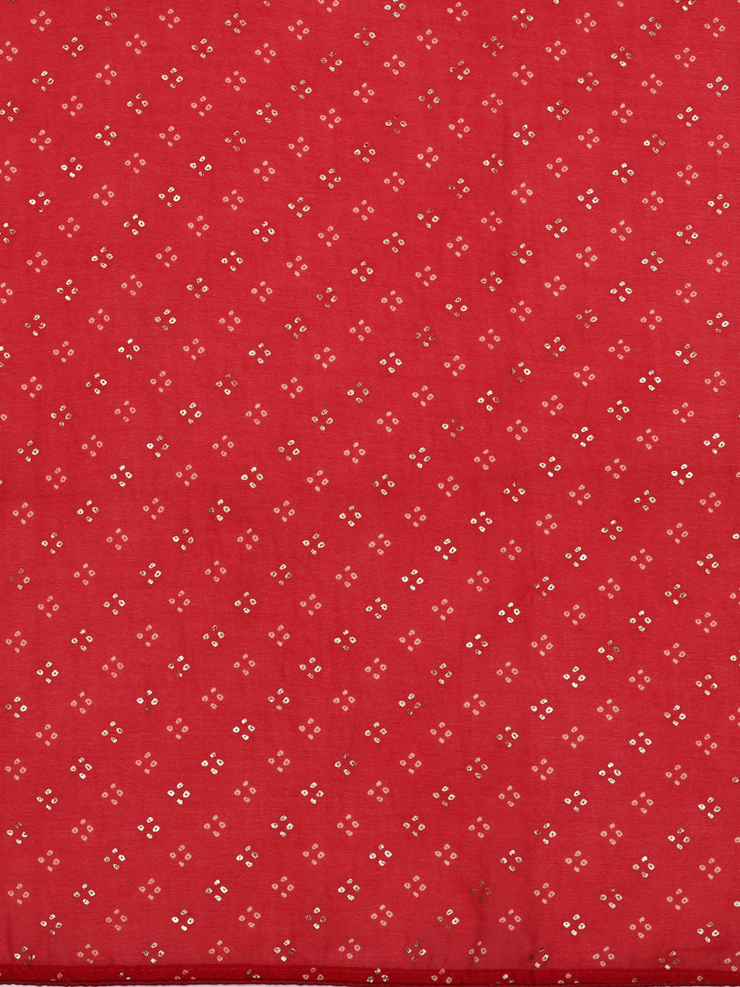 Red Printed Poly Georgette Saree With Unstitched Blouse Piece - Libas