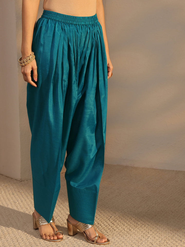 Blue Floral Printed Muslin Co-Ord Set