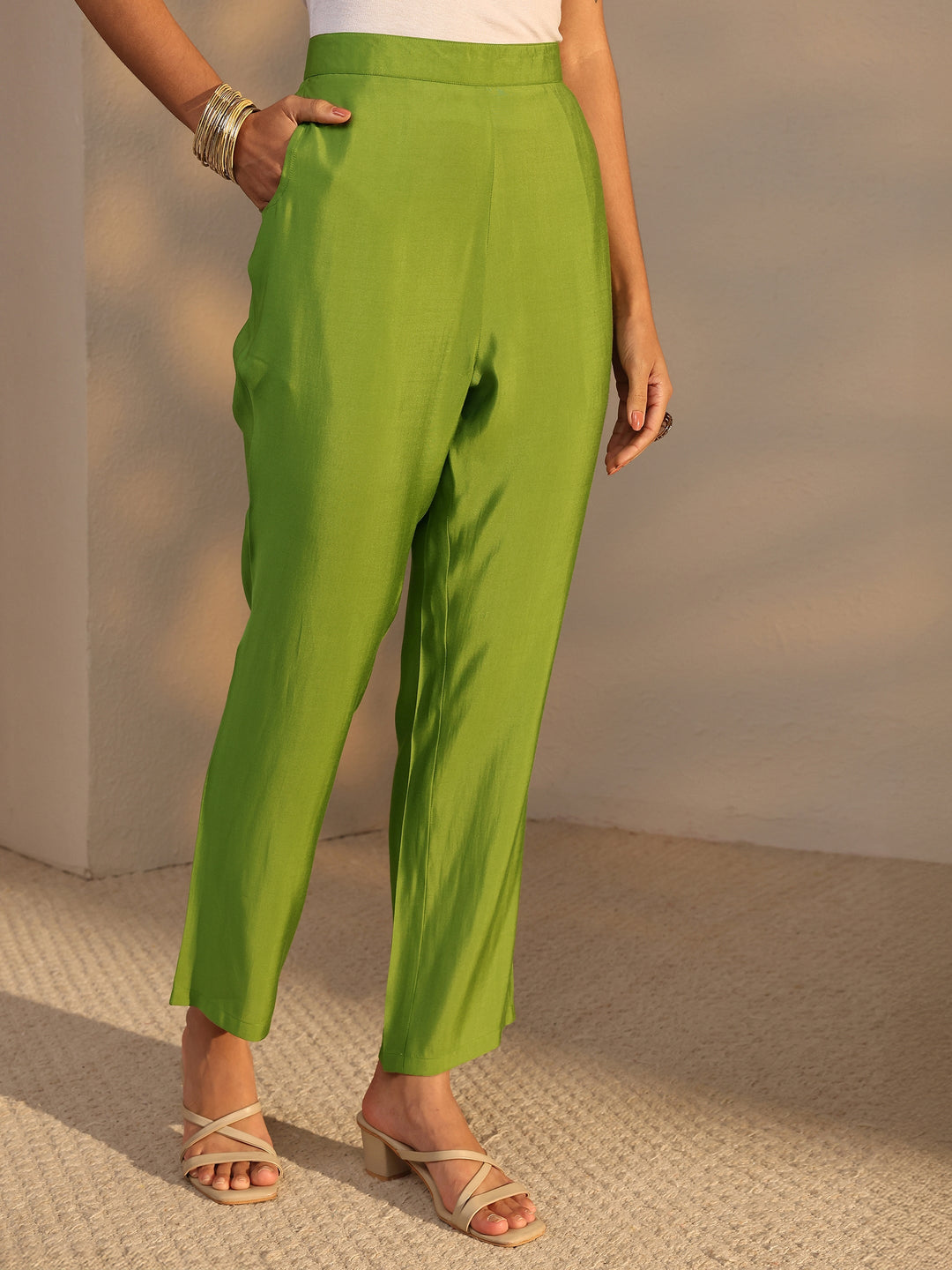 Green Floral Printed Silk Blend Straight Suit Set With Dupatta