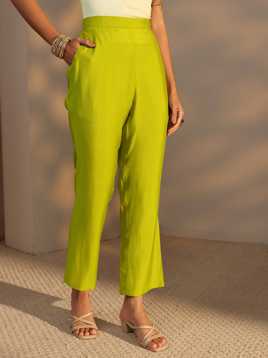Green Floral Printed Silk Blend Straight Suit Set With Dupatta