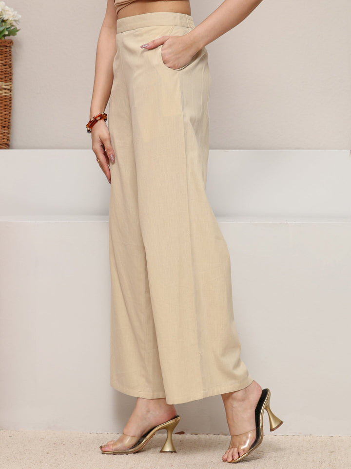 Off White Floral Embroidered Cotton Straight Kurta Set