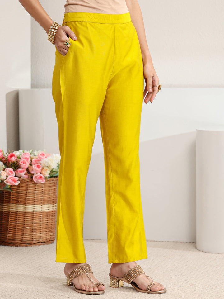 Yellow Bandhani Printed Silk Blend A-Line Suit Set With Dupatta
