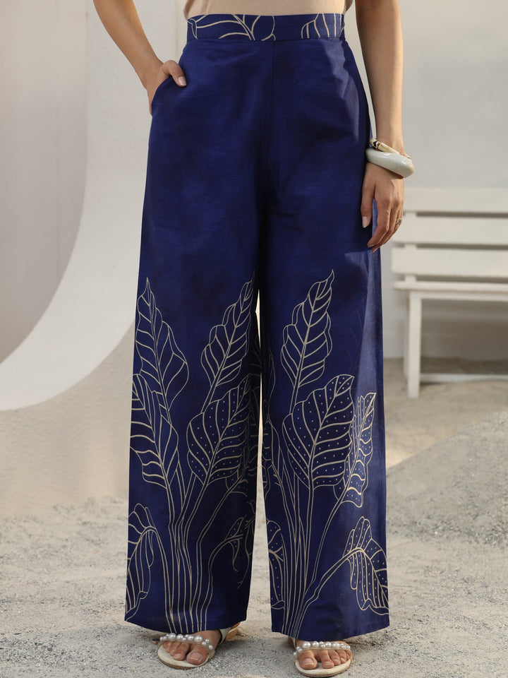 Blue Floral Printed Cotton Co-Ord Set