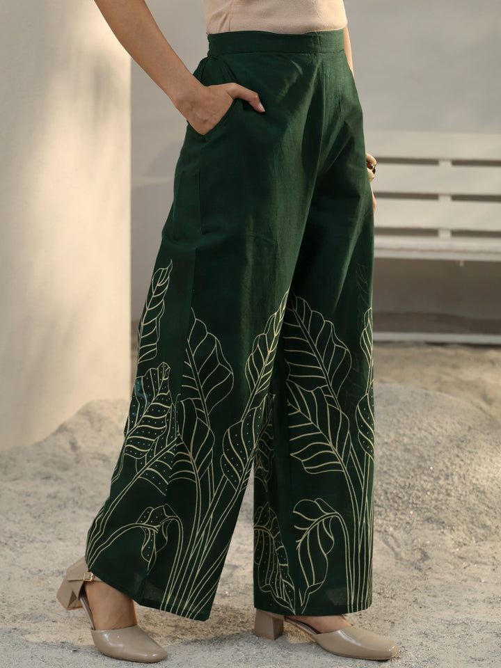 Green Floral Printed Cotton Co-Ord Set