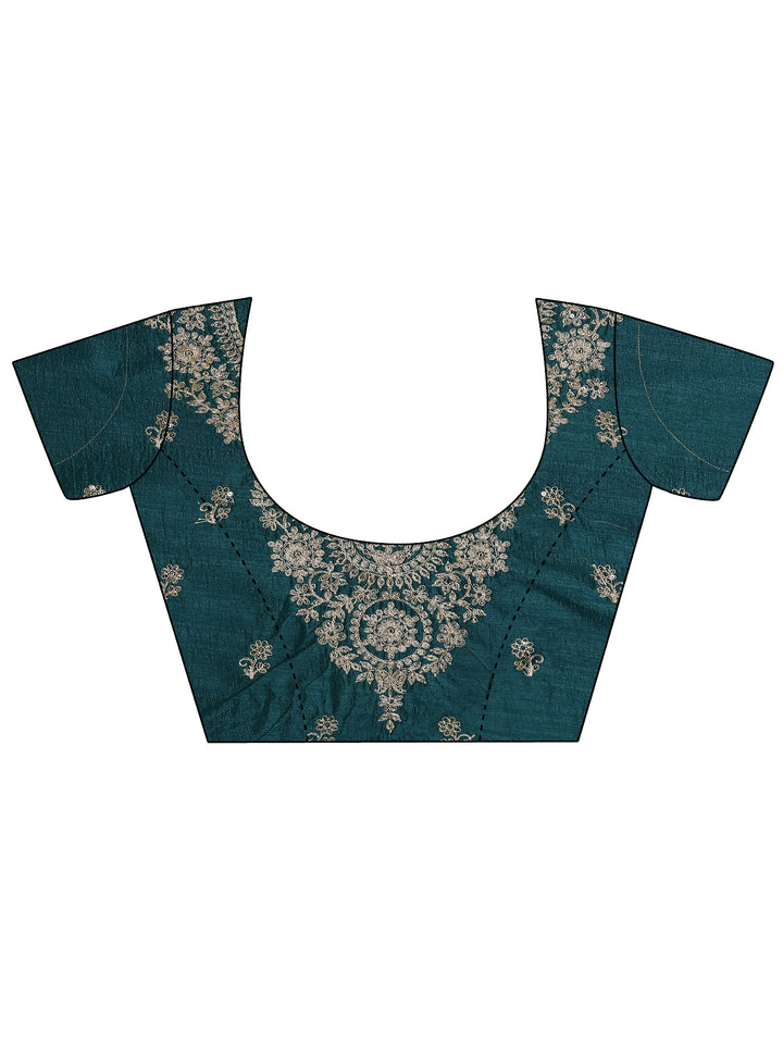 Green Bandhani  Printed Silk Blend Saree With Unstitched Blouse Piece