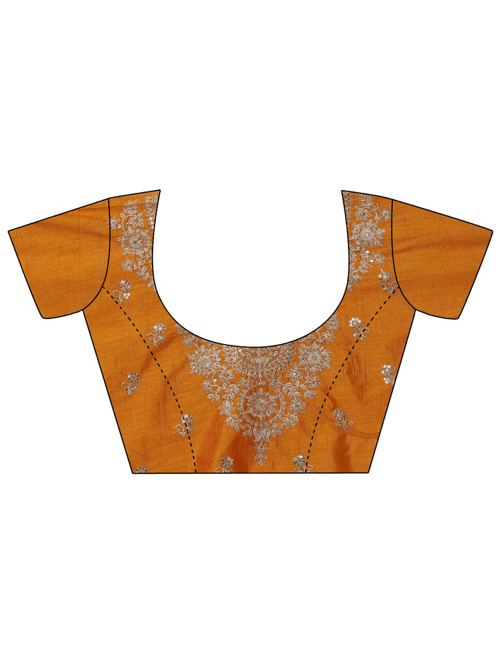 Mustard Bandhani  Printed Silk Blend Saree With Unstitched Blouse Piece
