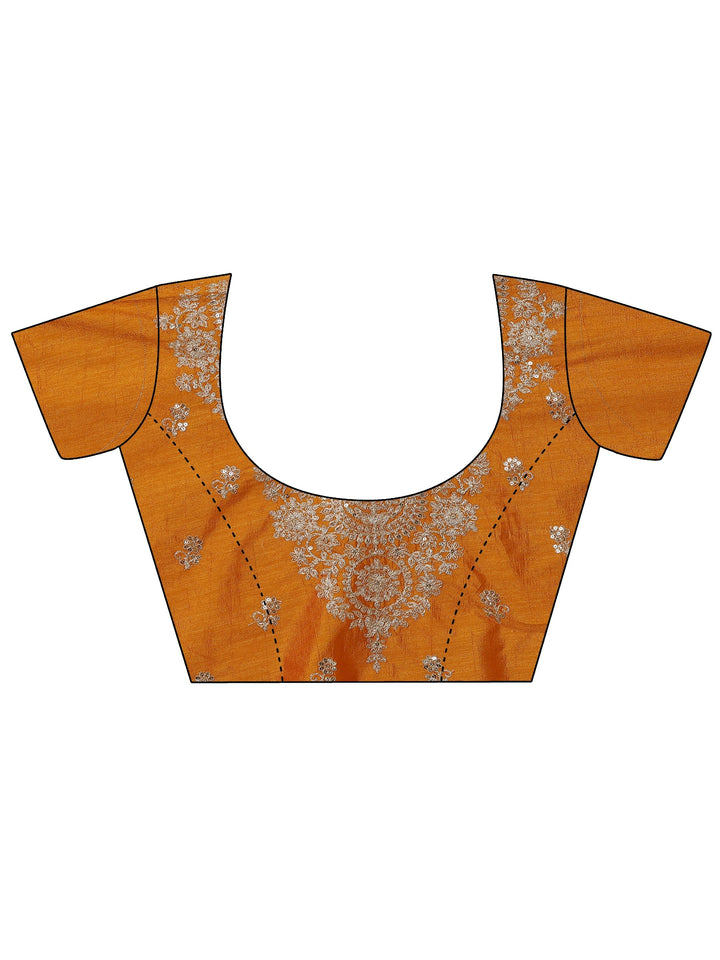 Mustard Bandhani  Printed Silk Blend Saree With Unstitched Blouse Piece