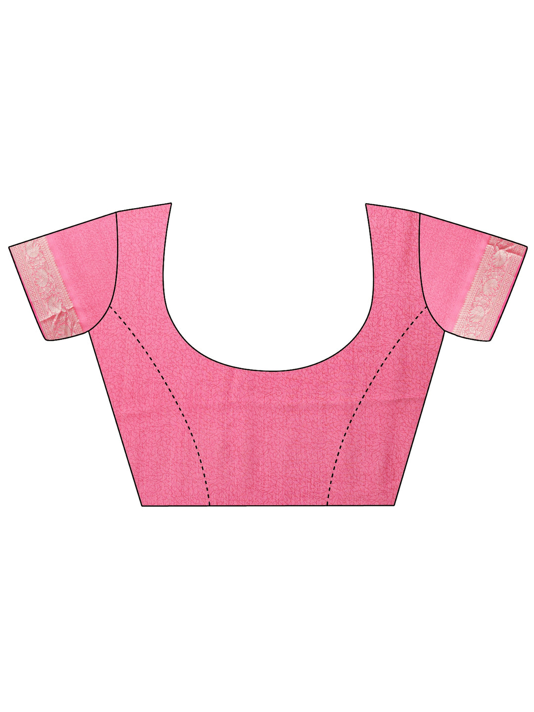 Pink  Printed Georgette Saree With Unstitched Blouse Piece