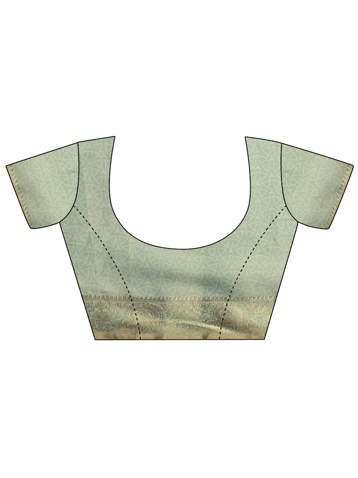 Green Woven Design Silk blend Saree With Unstitched Blouse Piece