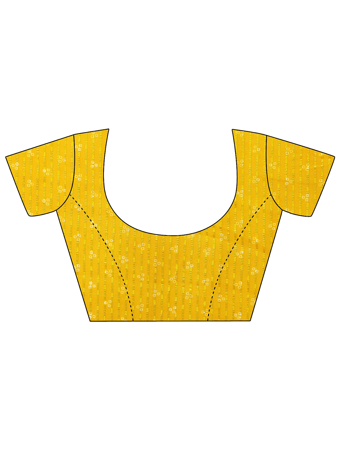 Mustard Bandhani Printed Chiffon Saree With Unstitched Blouse Piece