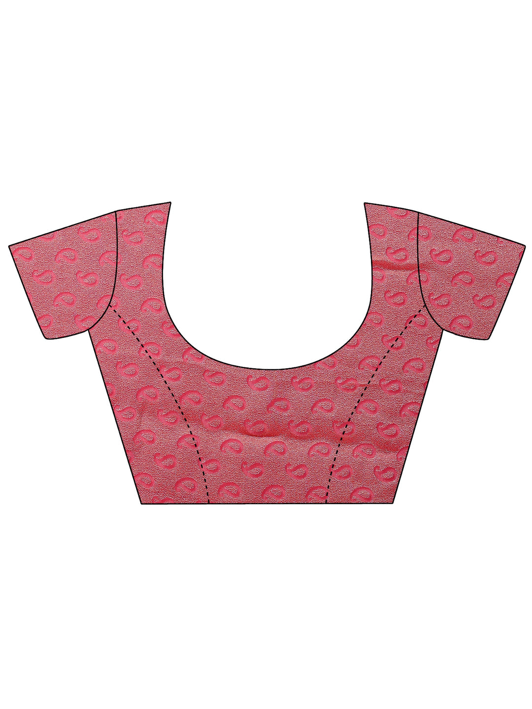Pink Printed Georgette Saree With Unstitched Blouse Piece