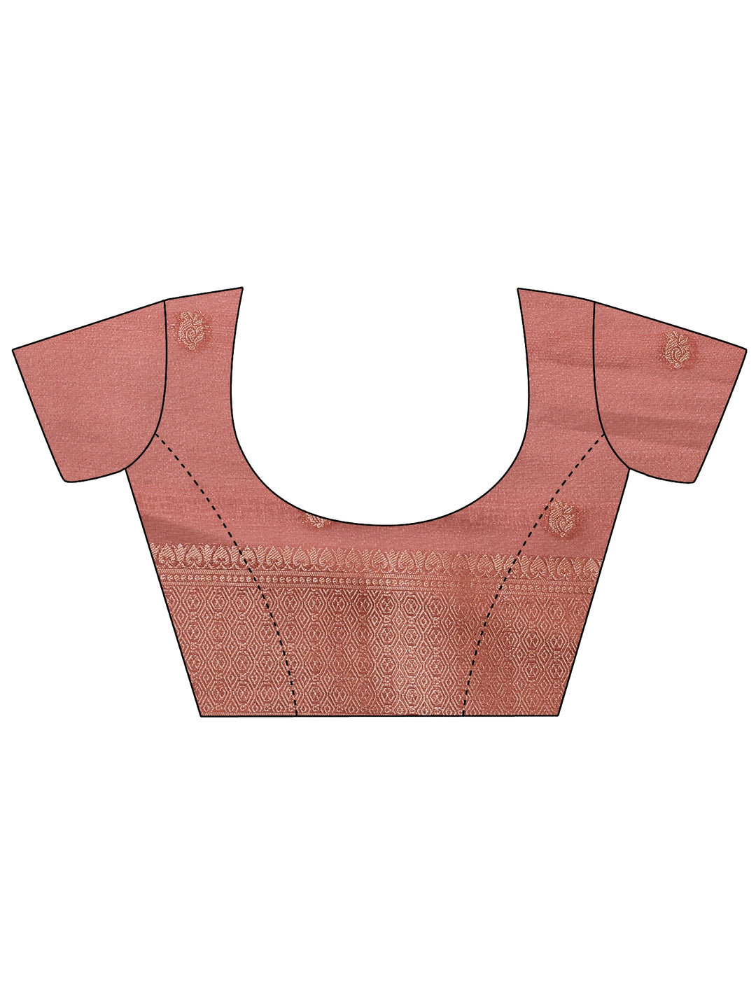 Brown Woven Design Silk Blend Saree With Unstitched Blouse Piece