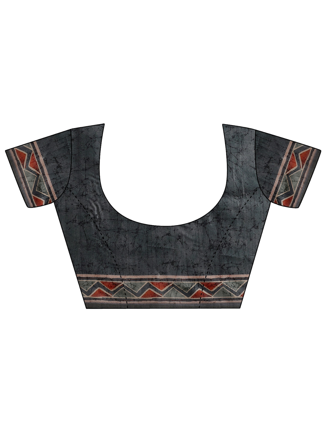 Blue Printed Silk Blend Sarees With Unstitched Blouse Piece