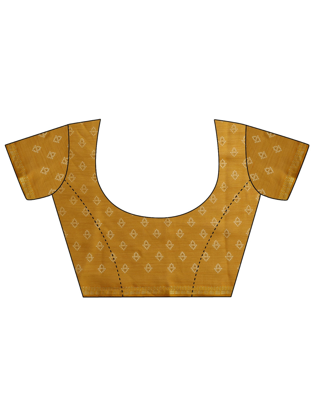Yellow Bandhani Printed Chiffon Sarees With Unstitched Blouse Piece