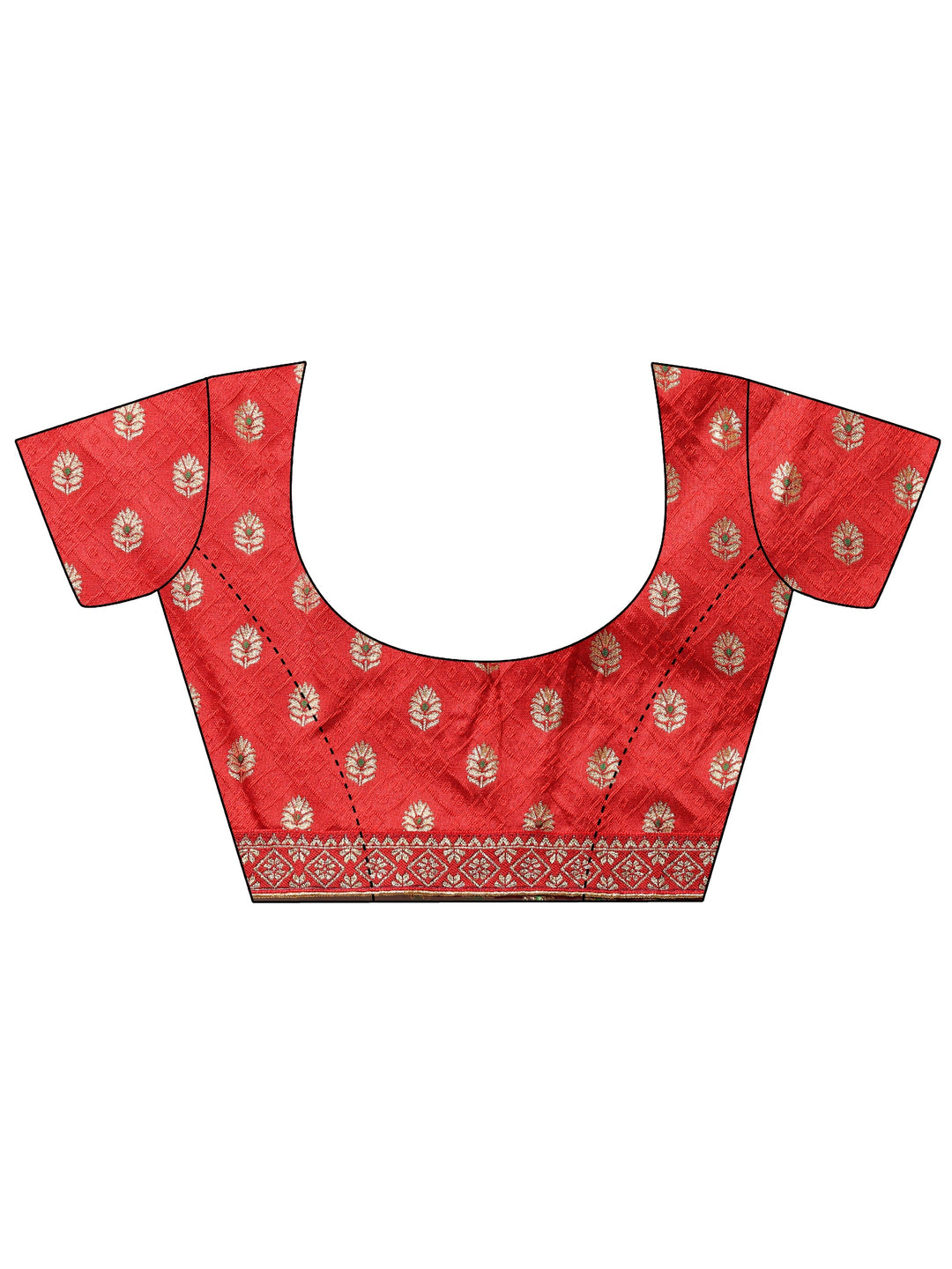 Orange Bandhani Printed Georgette Saree With Unstitched Blouse Piece